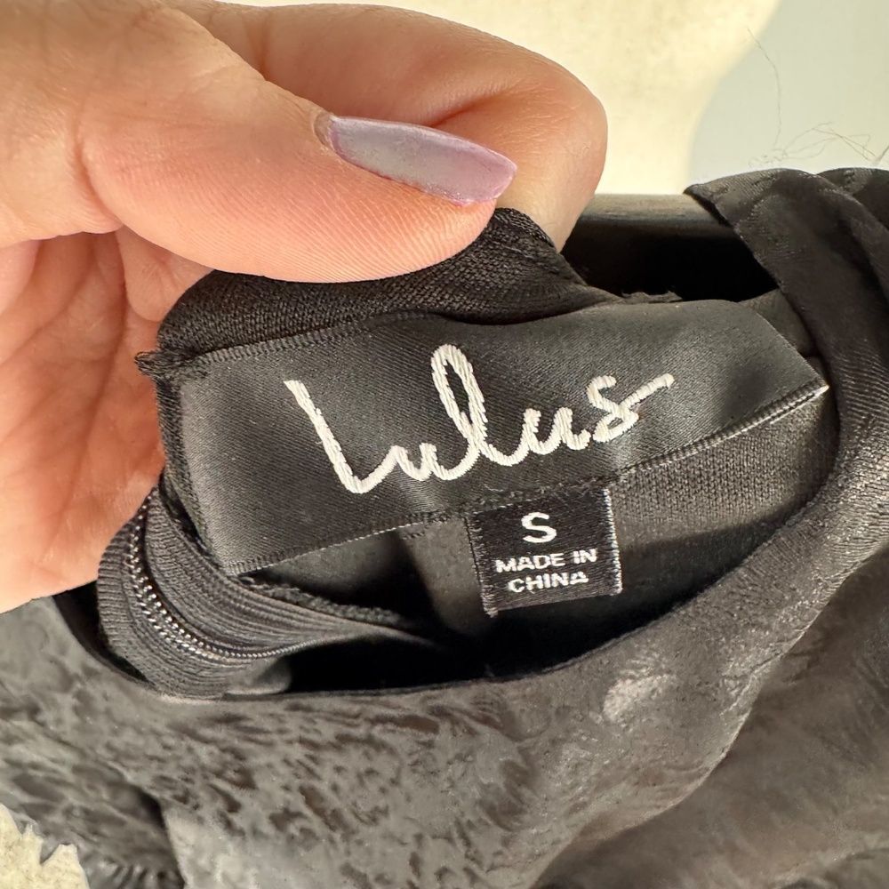 Lulus Cocktail Power Black Floral Embossed Satin Mini Dress - Picture 8 of 10